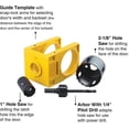 thumbnail image 2 of Door lock installation kit, hole saw set 13/8'13/4' with guide template, 2 of 5