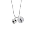 thumbnail image 2 of Delight Jewelry Silvertone Music Note in Heart Silvertone Script Initial Disc - J - Charm Necklace, 20"+3", 2 of 4