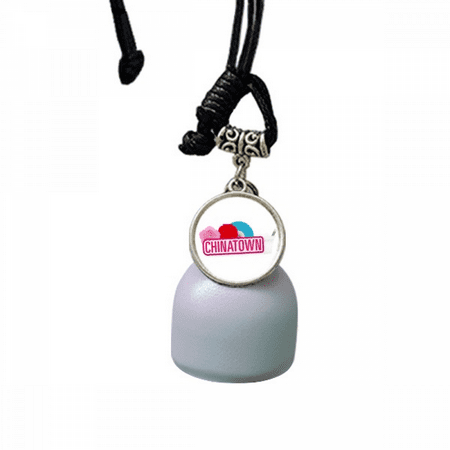

flower fan red china town wind chimes bell car pendant