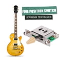 thumbnail image 2 of Interruptor de tonos de selector de pastilla de 5 vías para pieza de instrumento de guitarra eléctrica ST SQ Hugtrwg  Para estrenar, 2 of 7