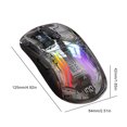 thumbnail image 3 of Ratón inalámbrico para juegos con iluminación RGB, ratón portátil de 3 modos para PC negra, 3 of 4