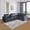 5-Piece, variant on MAYEERTY 3-Seater Sofa, Upholstered Couch with Console, Cup Holders & Anti-Insect Solid Wood Frame, for Living Room Family Room Apartment, Dark Grey