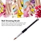 thumbnail image 4 of Pincel para pintar uñas, pincel para esmalte de uñas, varilla de pluma de cobre, negro, cómodo para tienda de uñas, 4 of 8