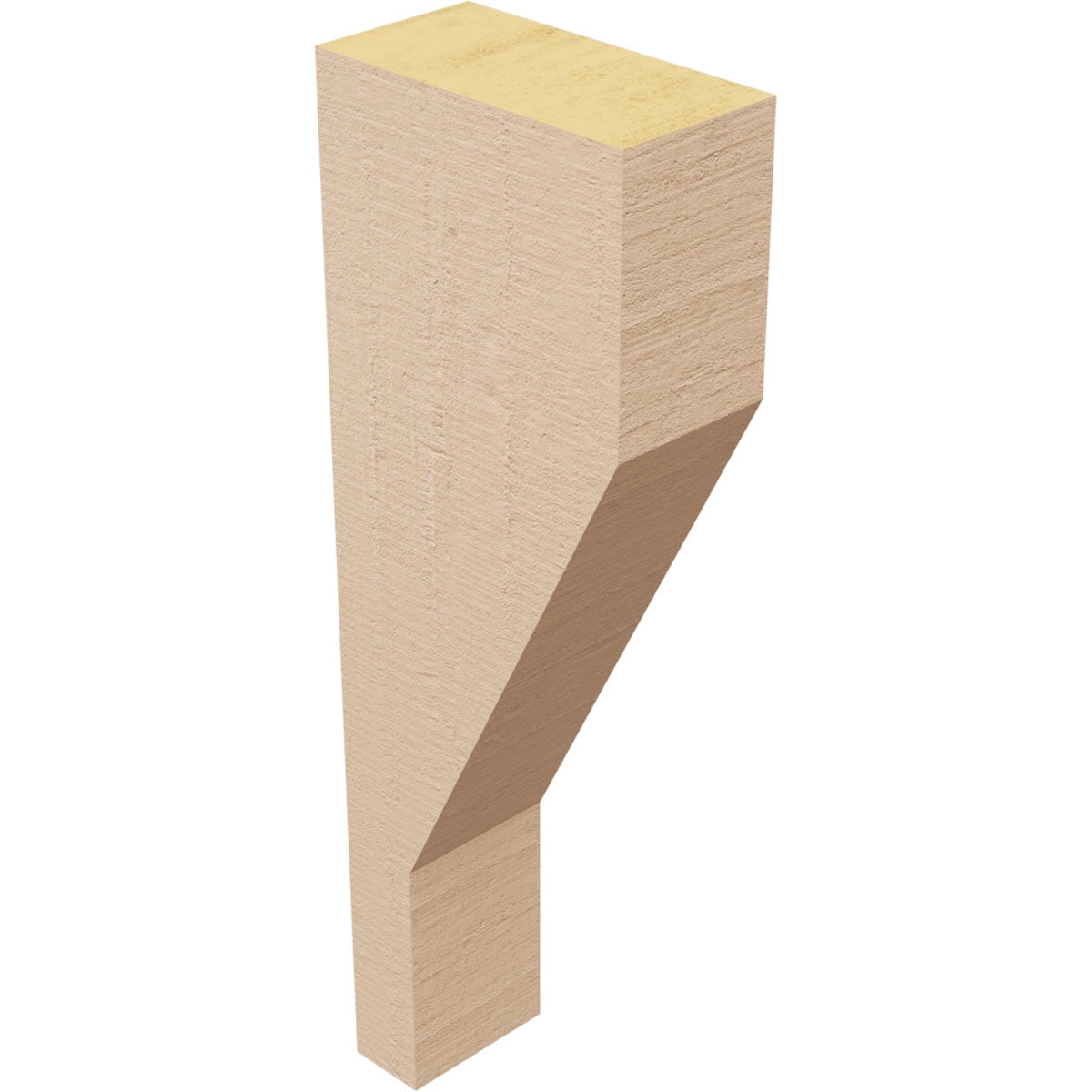 2"W x 4"D x 12"H Thin Clemmons Rough Cedar Woodgrain TimberThane Corbel, Primed Tan