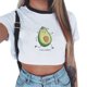 thumbnail image 1 of Guardurnaity Camiseta Casual con estampado de aguacate Harajuku para mujer, novedad de verano, Top corto de manga corta, camiseta informal con Prendas para la parte del cuerpo, 1 of 5