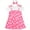 Floral, variant on Short Sleeve Dresses for Little Girl Casual Crewneck Dress Strawberry Print Cute Pink Outfit Size 3-4Y
