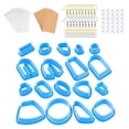 thumbnail image 2 of Manualidad para cortar pendientes con tarjetas, ganchos y anillos de salto para hornear. Azul 118 piezas, 2 of 8