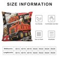 thumbnail image 5 of Excavator Throw Pillow Covers for Sofa Bed Couch,Red Black Cartoon Car Decorative Pillow Covers,Tractor Equipment Truck Pillow Covers,Construction Site Cushion Cases, 5 of 5