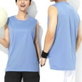 thumbnail image 4 of LNWUY Men's Big and Tall Sleeveless UPF 50+ Swim Shirts Quick Dry Workout Tank Top UV Protection Running Gym Muscle T Shirts Blue XL, 4 of 4