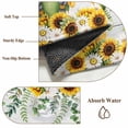 thumbnail image 6 of Round Rugs 4 Ft, Spring Gnomes Non Slip Area Rugs for Kitchen Bedroom Entryway, Botanical Yellow Flowers Leaves Wooden Plank Washable Carpet Runner Rug Floor Mats for Bedroom Home Decor, 6 of 8