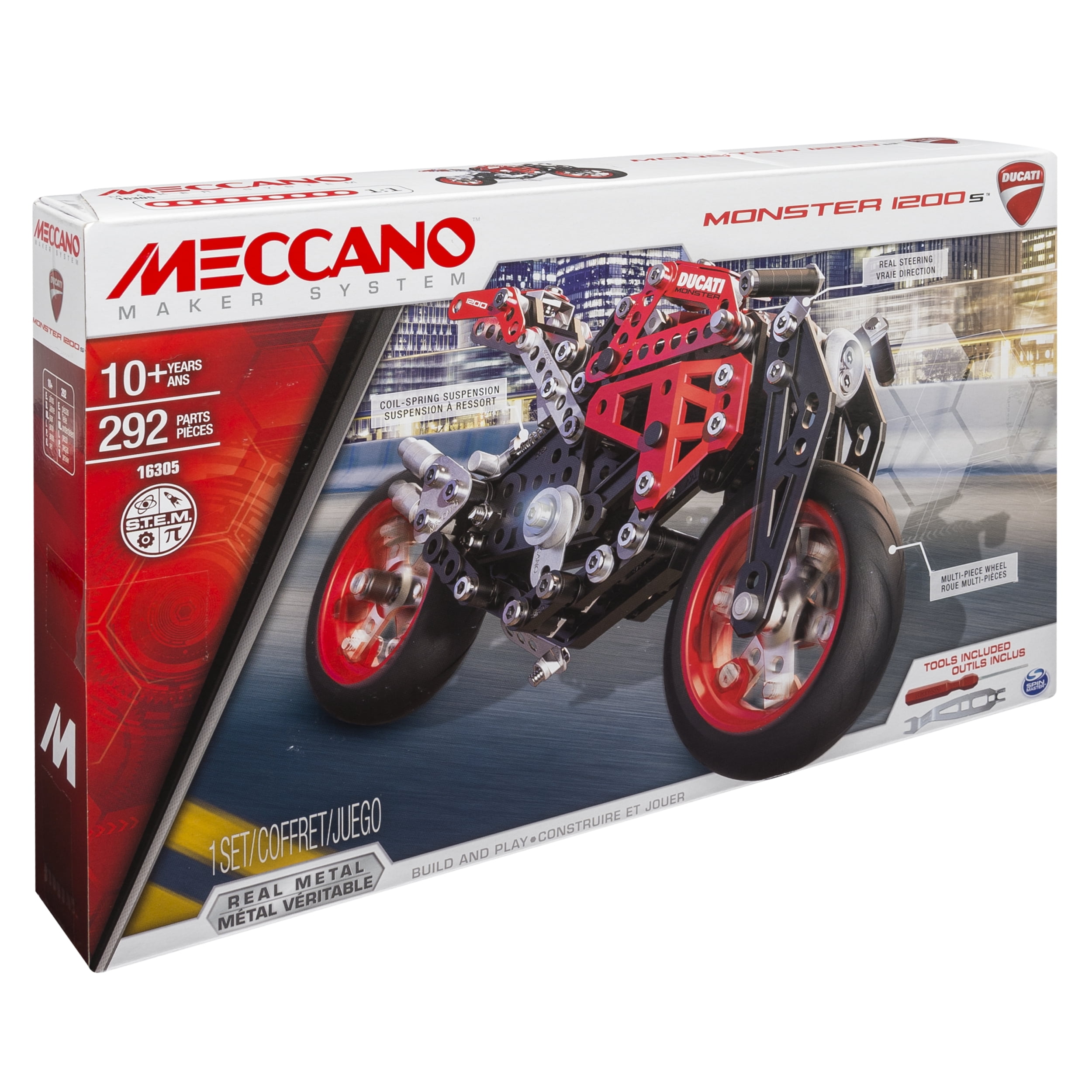 raqueta matar Destructivo Meccano Ducati Monster 1200 S - Model 16305 - Walmart.com