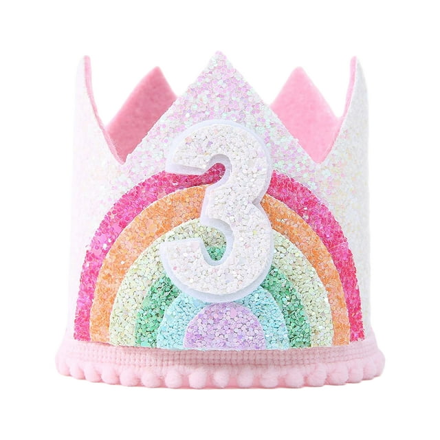 serony Couronne Arc-en-Ciel d'Anniversaire pour Enfants