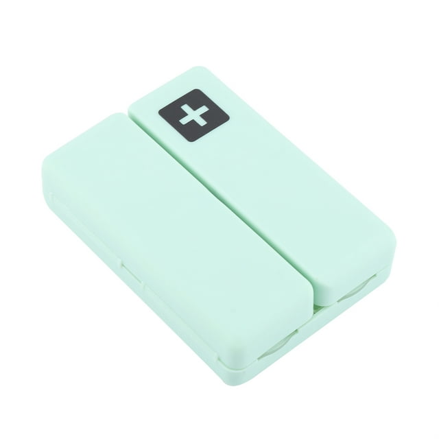 Nikou Weekly Pill Organizer, Portable Medicine Case Foldable Magnetic Pill Box Organizer with 7 Compartments(Green)