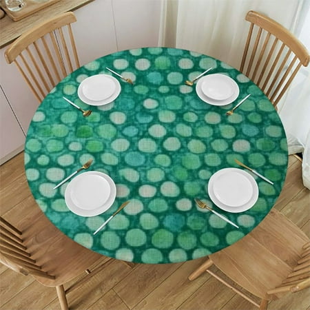 

SHERONV Dot Pattern Round Table Cover Stain Resistant and Washable for Indoor Outdoor Use Perfect for Kitchen Dining Wedding Parties 100% Polyester Waterproof Fabric 38 -42