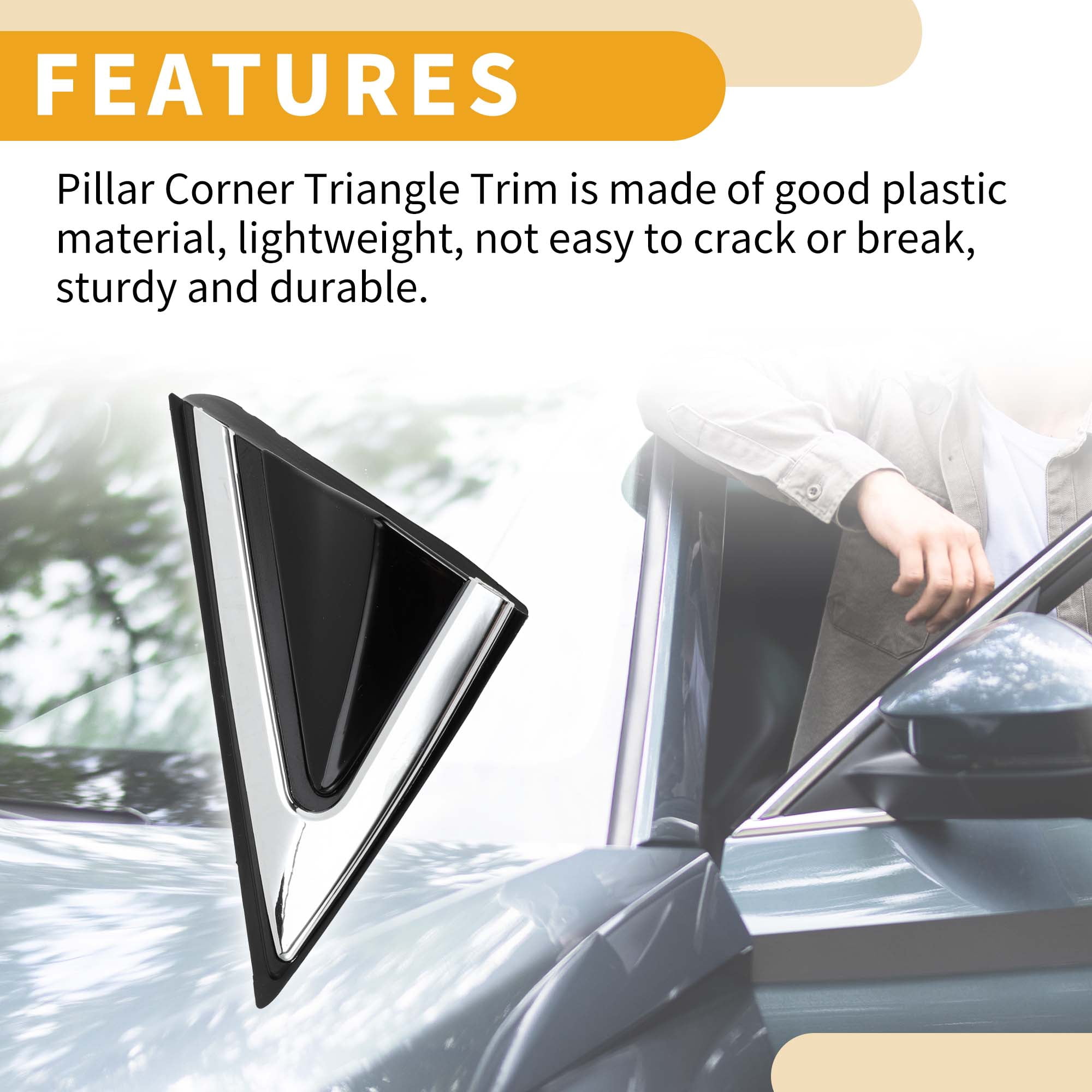 Unique Bargains Pillar Corner Triangle Trim No.861802W000 Rearview Mirror Cover
