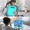 thumbnail image 5 of BMOUO Kids Case for Onn. 10.4" Tablet Pro 2023 (Model:100110603), Light Weight Shockproof Convertible Handle Stand Case for Onn 10.4 inch 2023 Pro Release , Teal, 5 of 7