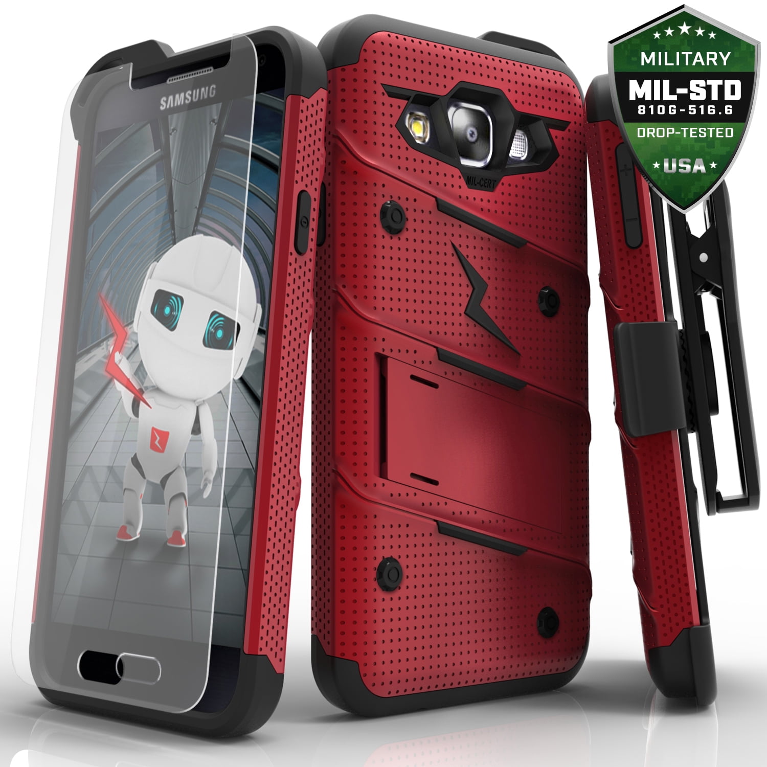 Zizo BOLT Series compatible with Samsung Galaxy On5 Case Military