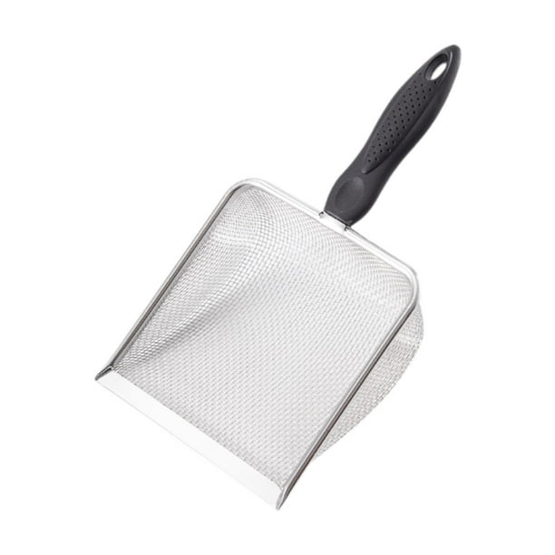 Pala para arena de gatos, pala para arena de gatos, elevador para gatitos, de acero inoxidable con mango Malla 38 x 38 mm