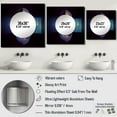 thumbnail image 4 of Designart "Vintage Purple Geometric Patterns On Essential Black II" Modern Geometric Square Mirror Wall Decor Modern - Large Blue Square Bathroom Mirror - Square Printed Wall Mirror Art, 4 of 5