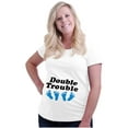 thumbnail image 4 of Double Trouble Expecting Twins Women's Maternity T Shirt Tee Brisco Brands L, 4 of 7