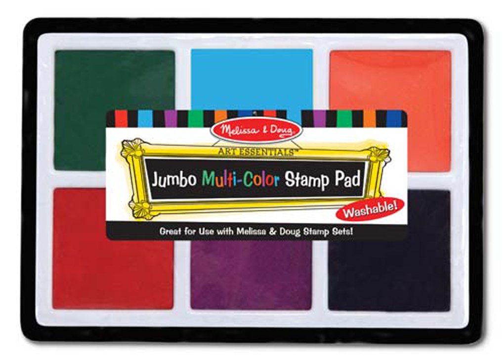 Melissa & Doug Jumbo MultiColored Stamp Pad With 6 Washable Inks