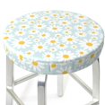 thumbnail image 6 of Goofa Daisies Flowers Printed Stool Covers Round, Waterproof Round Bar Stool Covers Anti-Slip Round Bar Stool Seat Cover with Elastic Bands Durable -, 6 of 7