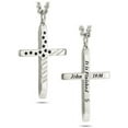 thumbnail image 3 of Men's Stainless Tapered Flag Cross Necklace - John 19:30 by Shields of Strength, 3 of 4