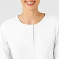 thumbnail image 4 of Wink W123 Women's Crew Neck Warm Up Jacket, White, XS Womens, 4 of 5
