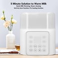 thumbnail image 2 of BOKYAN 2‑In‑1 Dual Bottle Milk Warmer with Auto‑Cleaning, Fast Heat & Timer, White, 110V, 2 of 11