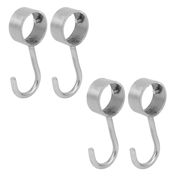 4PCS Round Pipe Windproof Hook Non-skid Stainless Steel Sleeve