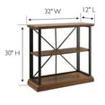 thumbnail image 6 of Leick Home Finnick Mixed Metal and Wood 3-Shelves Adjustable Bookcase in Willow/Gunmetal, 6 of 15