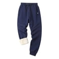thumbnail image 2 of Men's Lined Pants Lined Sweatpants Pants Sherpa Lined Sweatpants Active Running Jogger Pants Basic Running Drawstring Workout Sweat Pants Comfortable Sweatpants for Men, 2 of 8