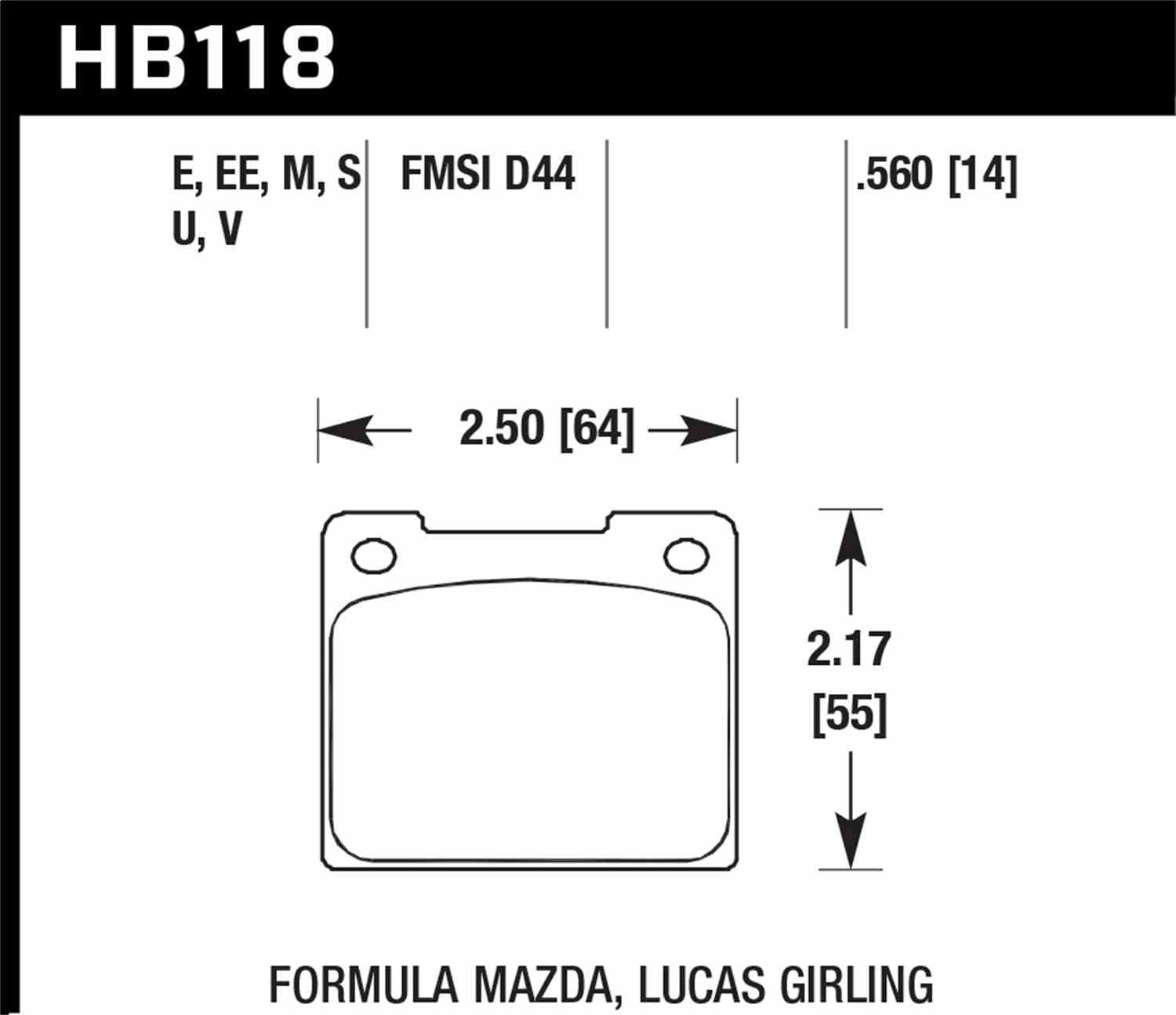 Hawk 65-80 Triumph Spitfire (MKIII/MKIV) DTC-70 Race Front Brake Pads Fits select: 1975-1980 TRIUMPH CAR SPITFIRE, 1975 VOLVO 164