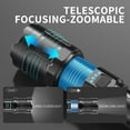 thumbnail image 6 of ddioayh Rechargeable LED Tactical Flashlight with Telescopic Zoom, 4 Modes Waterproof for Outdoor Camping, Hiking, Emergency Survival Gear, 6 of 6