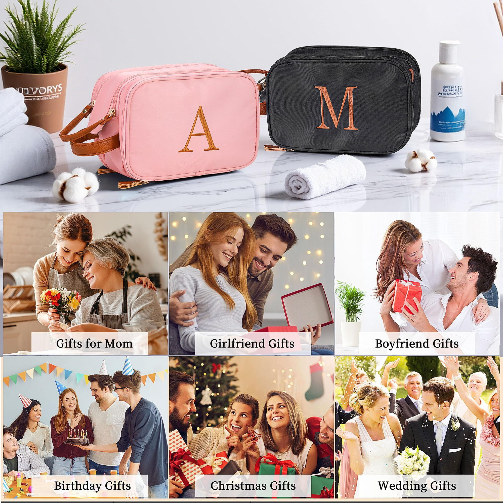 Yoolife Cosmetic Makeup Bag for Women Large Capacity Personalized Gifts Travel Toiletry Bag Accessories Toiletries Water Resistant Dop Kit for Women
