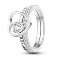 thumbnail image 1 of 925 Silver Stackable Vintage Leaf Ring For Women Crystal S925 Bowknot Rings Original Finger Rings Anniversary Retro Jewelry YFR086 8, 1 of 6