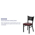 thumbnail image 4 of Flash Furniture HERCULES Series Black Coffee Back Metal Restaurant Chair - Burgundy Vinyl Seat, 4 of 8