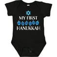 thumbnail image 3 of Inktastic My 1st Hanukkah Dreidels in Blue with Star of David Boys or Girls Baby Bodysuit, 3 of 5