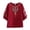 Red, variant on Boho Tops for Women Cotton Mexican Floral Embroidered 3/4 Sleeve Hippie Summer Blouse Green 4XL