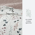 thumbnail image 5 of Noble Linens 3-Piece Mauve Poppy Bloom Reversible Quilt Set, King, 5 of 8