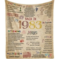 40th Birthday Gifts Women or Men 40th Birthday Gifts 40 Year Old Birthday Gifts for Women 40th Birthday Gift Ideas 1983 Birthday Gifts for Women Throw Blanket 60 x 50 Inch