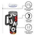 thumbnail image 4 of 40oz Tumbler with Handle and Straw, Vacuum Insulated Stainless Steel Travel Mug, Fits Car Cup Holder, Inspirational Quote, Slogan Print, 4 of 6