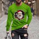 thumbnail image 1 of Blusas y camisas de manga larga con cuello redondo para hombre Blusa de manga larga con cuello redondo y estampado navideño para hombre Blusa de poliéster para hombre, 1 of 4