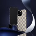 thumbnail image 2 of Cream Checkered Tough iPhone 15 Case iPhone 14 Case-iPhone-iPhone Case, 2 of 2