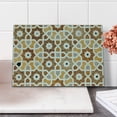 thumbnail image 2 of Antique Cutting Board, Detail of Inlay and Geometric Carvings Taj Mahal Tomb Architecture, Decorative Tempered Glass Cutting and Serving Board, Small Size, Cream Orange Brown, by Ambesonne, 2 of 5