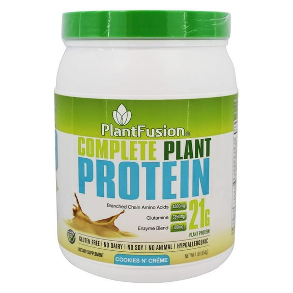 PlantFusion Complete Plant Based Protein Powder, Cookies & Cream, 1.0 Lb, 15 Servings