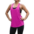 thumbnail image 2 of Women Workout Tops Sleeveless Tank Tops for Women Open Back Undershirt Sleeveless Shirts Plus Size Gym Clothes (Hot Pink,L), 2 of 5