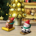 thumbnail image 5 of Kripyery Bear Ski Ornament Lovely Decorative Festival Tool Synthetic Resin Micro Landscape Miniature Bear for Christmas, 5 of 8