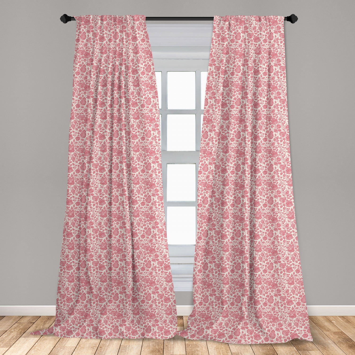 Coral Curtains 2 Panels Set Coral Curtains 2 Panels Set