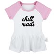 thumbnail image 1 of Chill Made Funny Dresses For Baby, Newborn Babies Skirts, Infant Princess Dress, 0-24M Kids Graphic Clothes (Pink Raglan Dresses, 18-24 Months), 1 of 4
